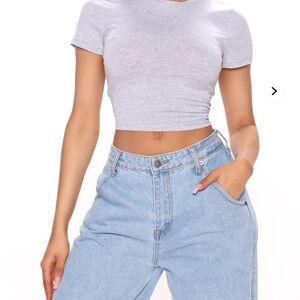 Gray Women's Crop Top